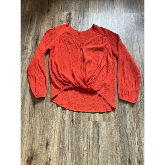 Free People Wrap Top Size Large Red Color - Picture 2 of 7